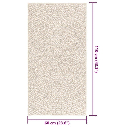 Vidaxl Alfombra Zizur Apariencia Yute Interior Exterior Crema 60x110cm_2