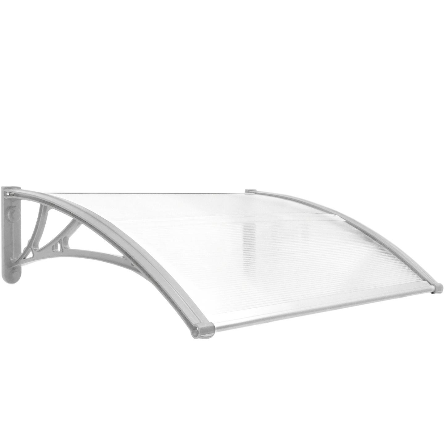 Tejadillo De Protección 80x60cm Marquesina Para Puertas Y Ventanas Gris_0