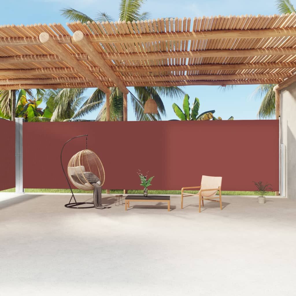 Vidaxl Toldo Lateral Retráctil Marrón 220x1200 Cm_1