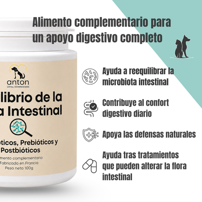 Suplemento natural para la digestión y microbiota de perros y gatos – Equilibrio de la Flora Intestinal 100 g_2