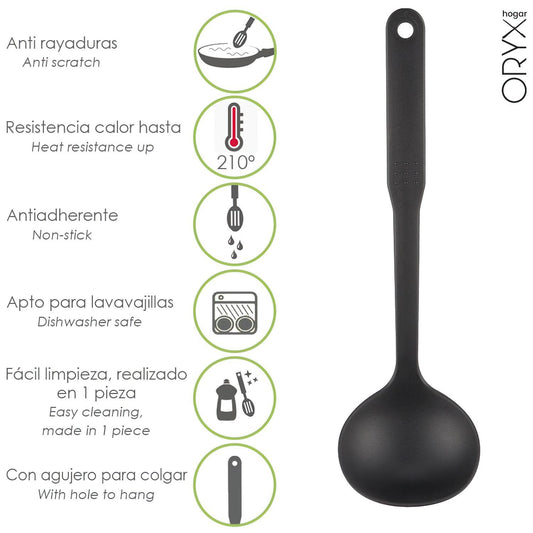 Cucharon Servir Cocina Nylon Basic 32 X 9.5 Cm._0
