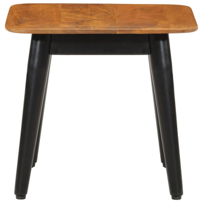Mesa De Centro Hierro Y Madera Maciza De Mango 45x45x40 Cm_1