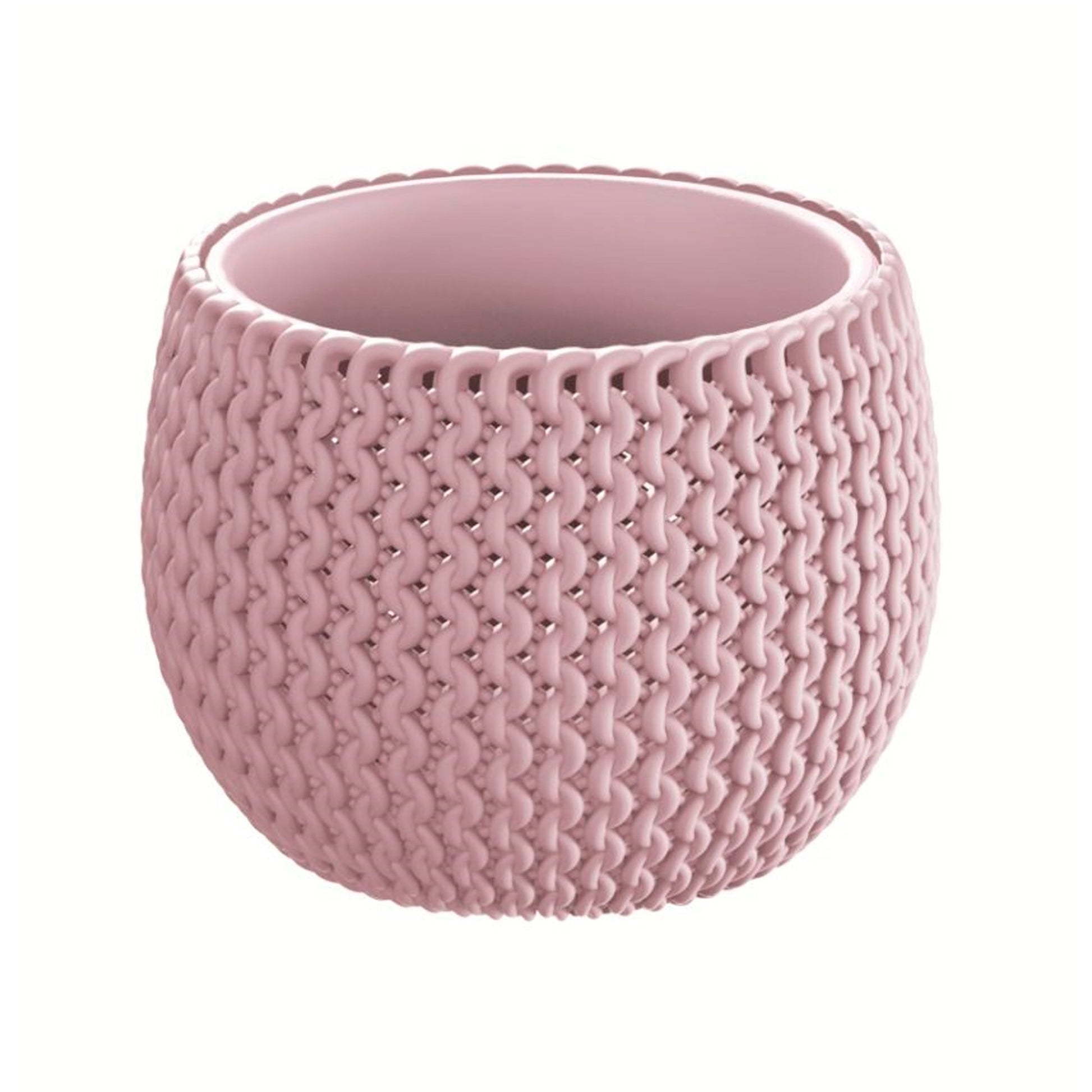 Maceta Redonda Con Deposito Splofy Bowl De Plastico En Color Violeta 37 (largo) X 37 (ancho) X 21 (altura) Cm_1