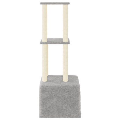 Vidaxl Rascador Para Gatos Con Postes De Sisal Gris Claro 133,5 Cm_3