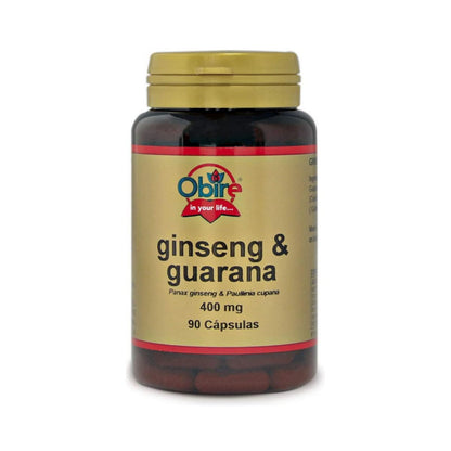 Ginseng y Guarana 400 mg Obire, 90 cápsulas