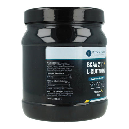 BCAA 2:1:1 + L-Glutamina Sabor Limón Planeta Huerto 300 g