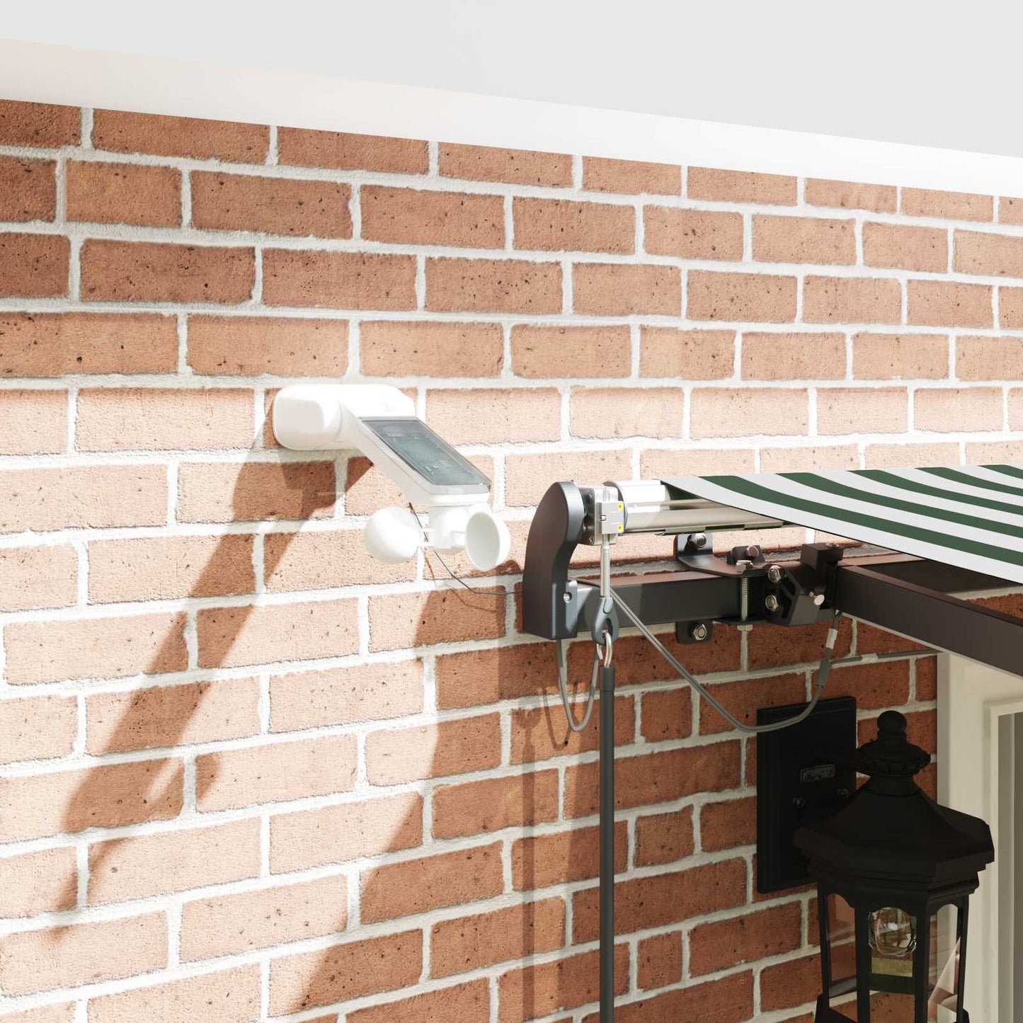 Toldo Retráctil Verde Y Blanco 400 X 300 Cm Poliéster_3