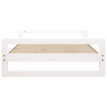 Vidaxl Cama Para Perros Madera Maciza De Pino Blanco 105,5x75,5x28 Cm_5