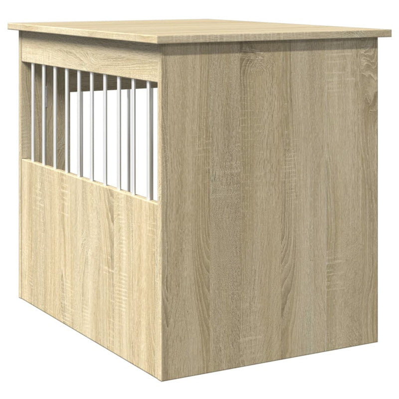 Jaula Para Perros En Mueble Roble Sonoma Estilo 55x75x65 Cm Material Madera_5