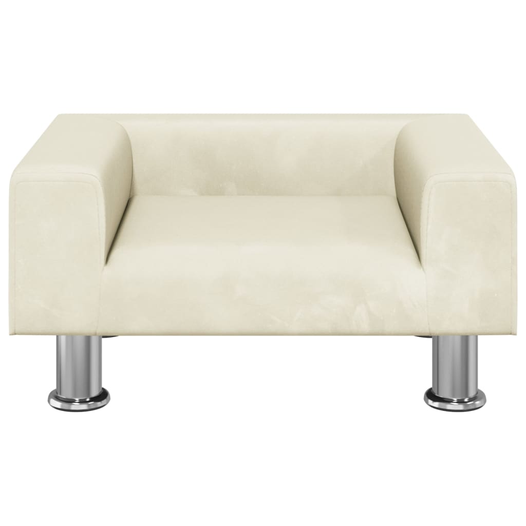Cama Para Perros De Terciopelo Crema 50x40x26,5 Cm / Vetonek_1