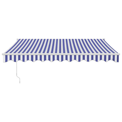 Toldo Retráctil Automático Azul Y Blanco 3x2,5 M_2