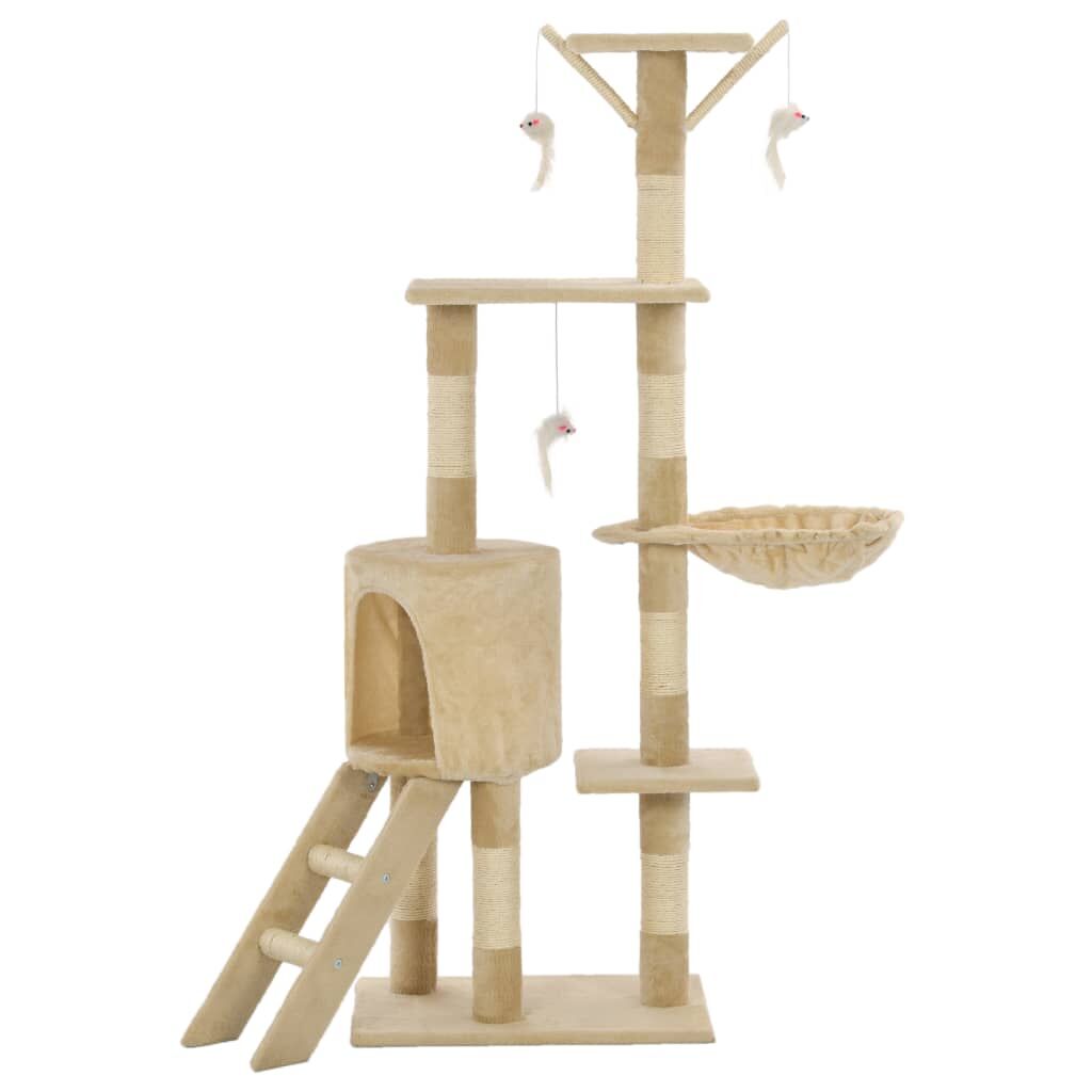 Vidaxl Rascador Para Gatos Con Poste De Sisal 138 Cm Beige_2