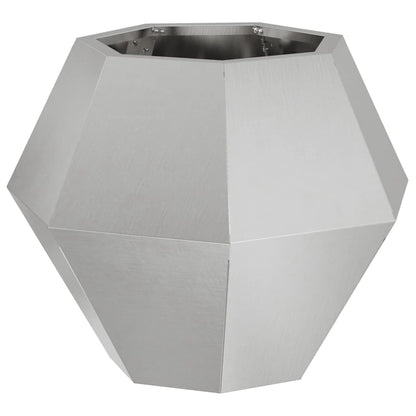 Jardinera 2 Pcs Plateado 50 X 50 X 40 Cm Acero Inoxidable_4