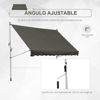 Outsunny Toldo Manual Retráctil 3x1_5
