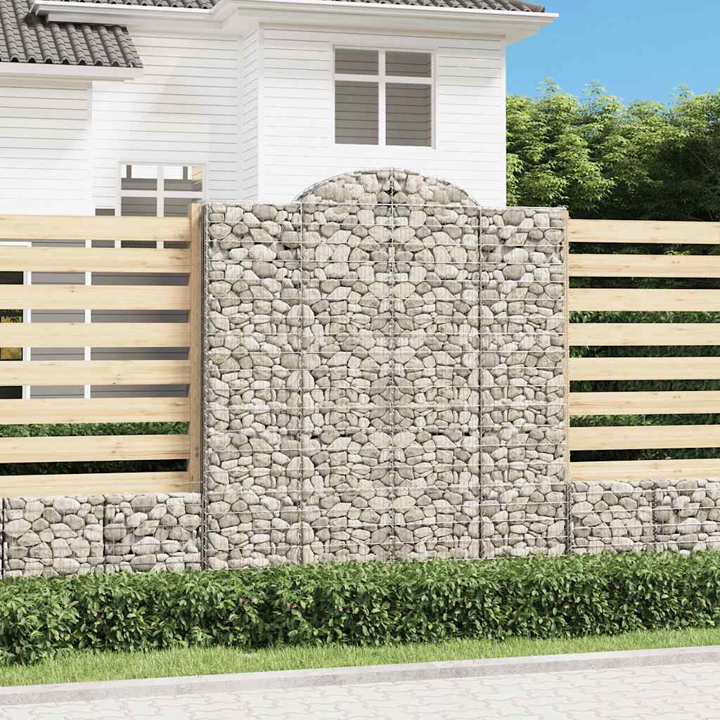 Cestas De Gaviones 20 Uds Forma De Arco Hierro 200x50x220/240cm_1
