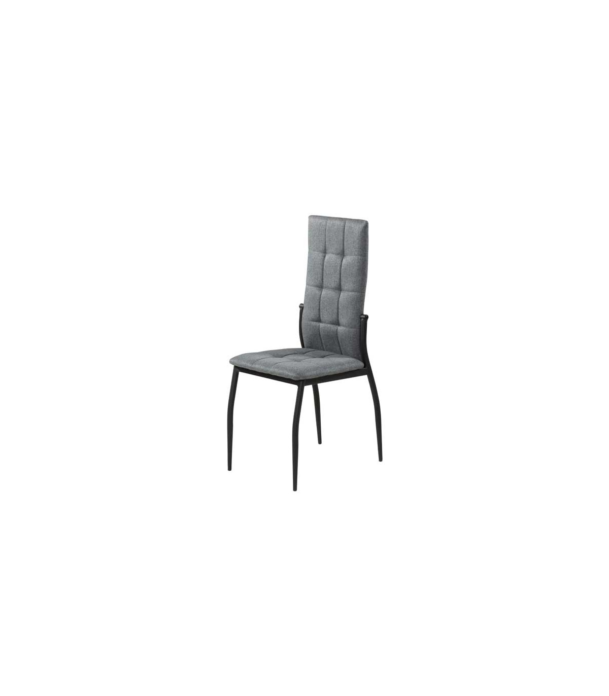 Silla Coral C-48-6 Tapizada En Textil Color Gris Oscuro, 98cm(alto) 40cm(ancho) 50cm(largo)_3