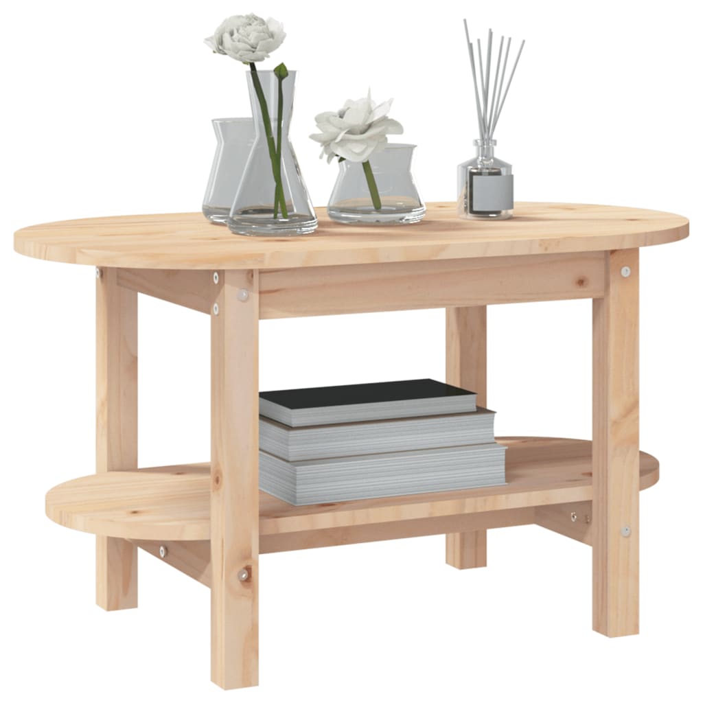 Mesa De Centro De Madera Maciza De Pino 80x45x45 Cm_2