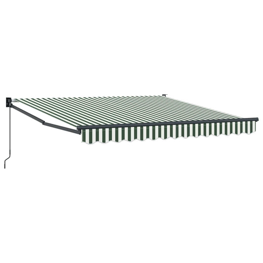 Toldo Retráctil Verde Y Blanco 300 X 250 X 165 Cm_0