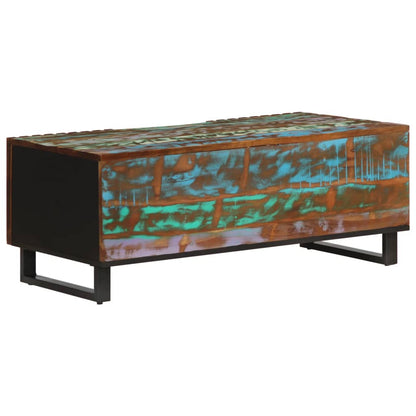 Mesa De Centro De Madera Maciza De Acacia 100x55x40 Cm_2