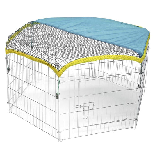 Kerbl Recinto Exterior Animales Pequeños Hexagonal Cromado 56,5x56,5cm_0