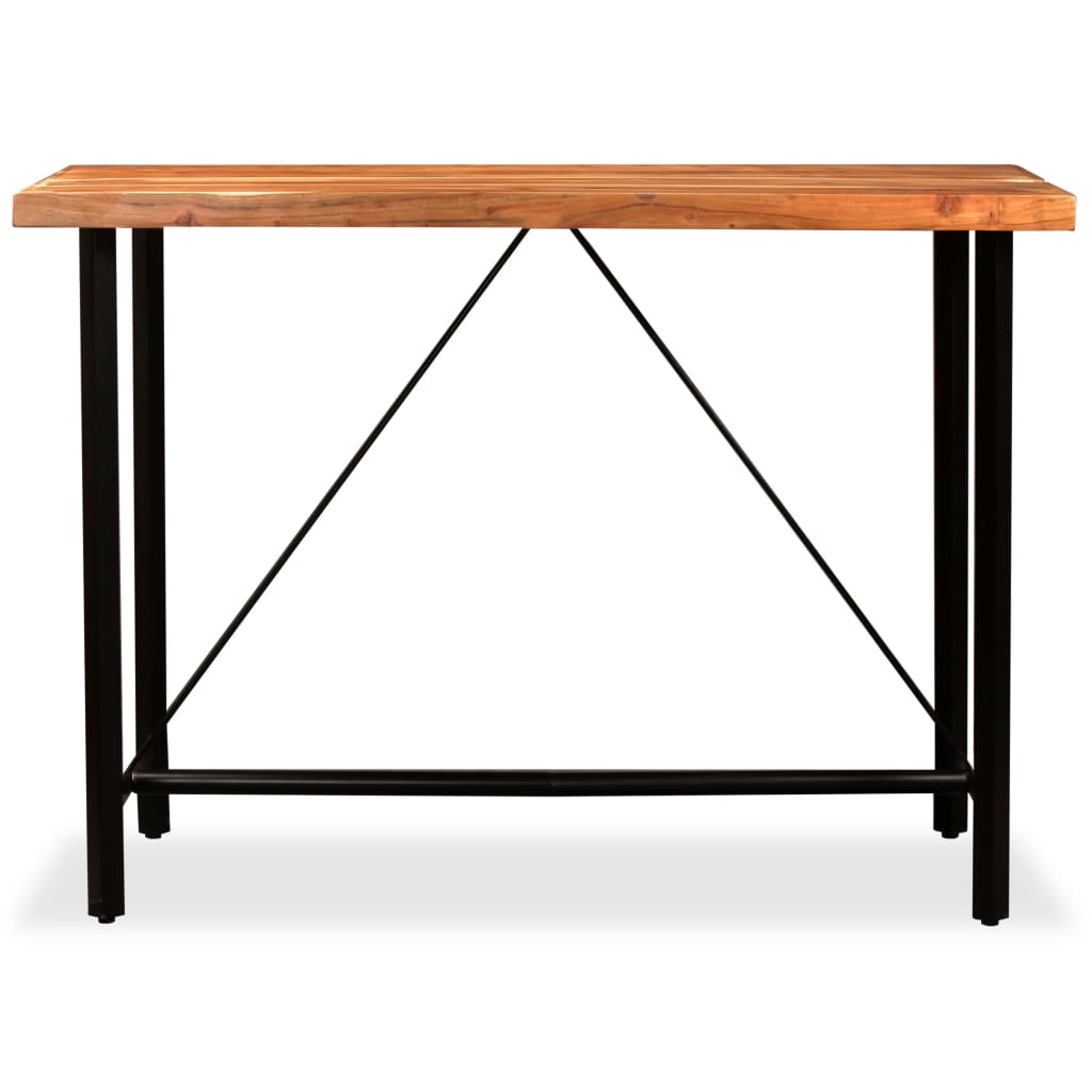 Mesa De Bar De Madera Maciza De Acacia 150x70x107 Cm_0