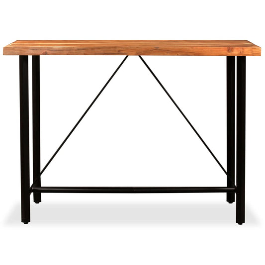 Mesa De Bar De Madera Maciza De Acacia 150x70x107 Cm_0