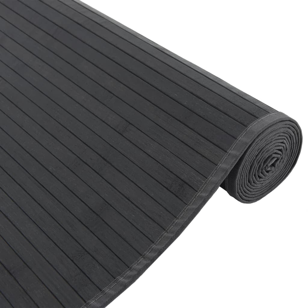 Vidaxl Alfombra Rectangular Bambú Negro 80x100 Cm_3