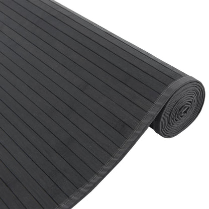 Vidaxl Alfombra Rectangular Bambú Negro 80x100 Cm_3