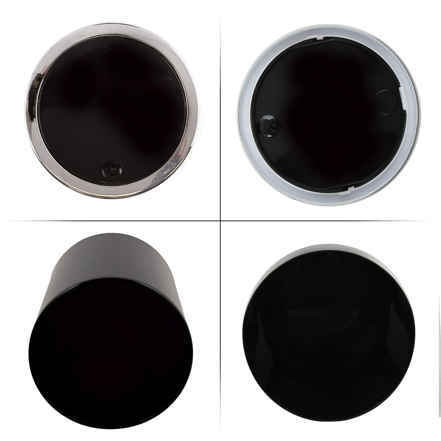 Cubo De Basura 6 Litros Para Baño Msv De Plastico En Color Negro 18 X 24,2 Cm_4