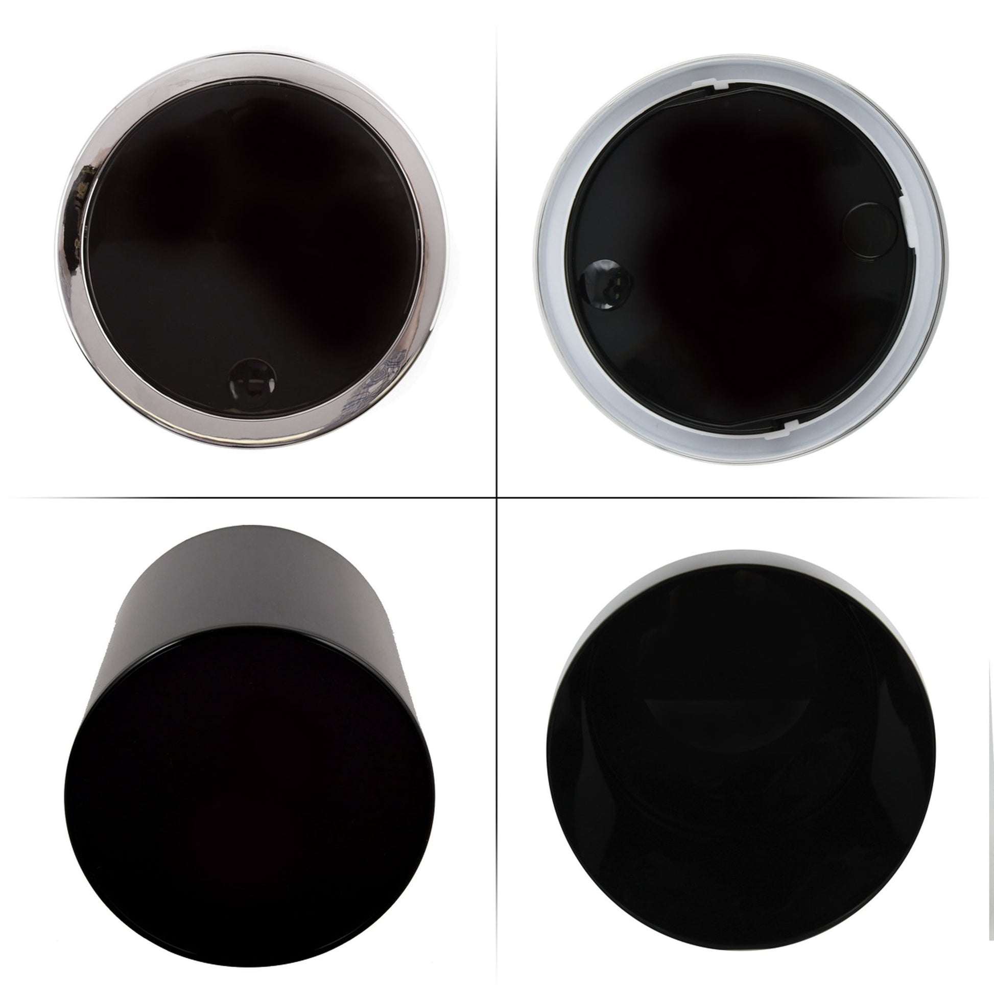 Cubo De Basura 6 Litros Para Baño Msv De Plastico En Color Negro 18 X 24,2 Cm_4