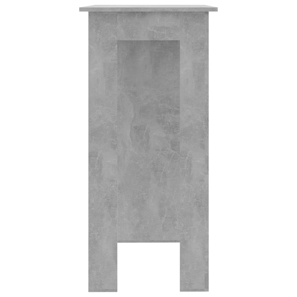 Mesa Bar Con Estante Contrachapada Gris Hormigón 102x50x103,5cm_2