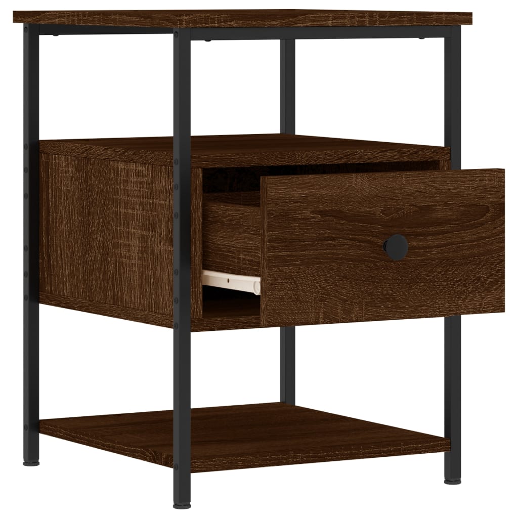 Mesitas Noche 2 Uds Madera Ingeniería Marrón Roble 40x42x56 Cm_4