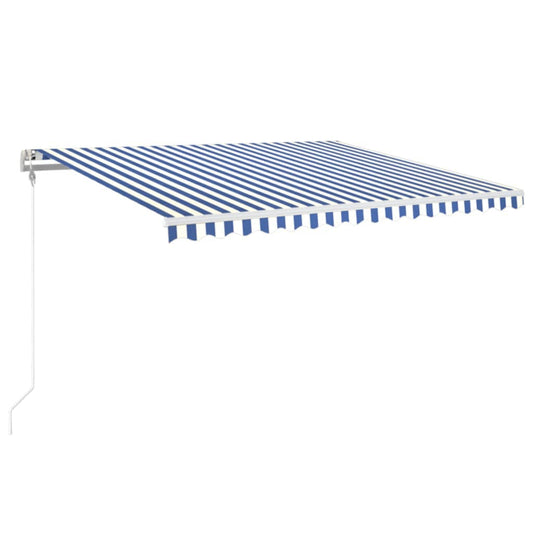 Toldo Automático Retráctil Azul Y Blanco 450x350 Cm_0