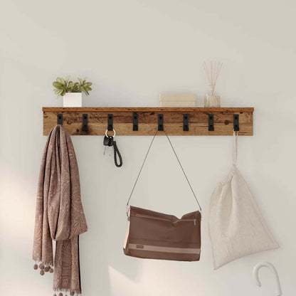 Perchero De Pared Madera Vieja 80 X 10,5 X 10,5 Cm_1