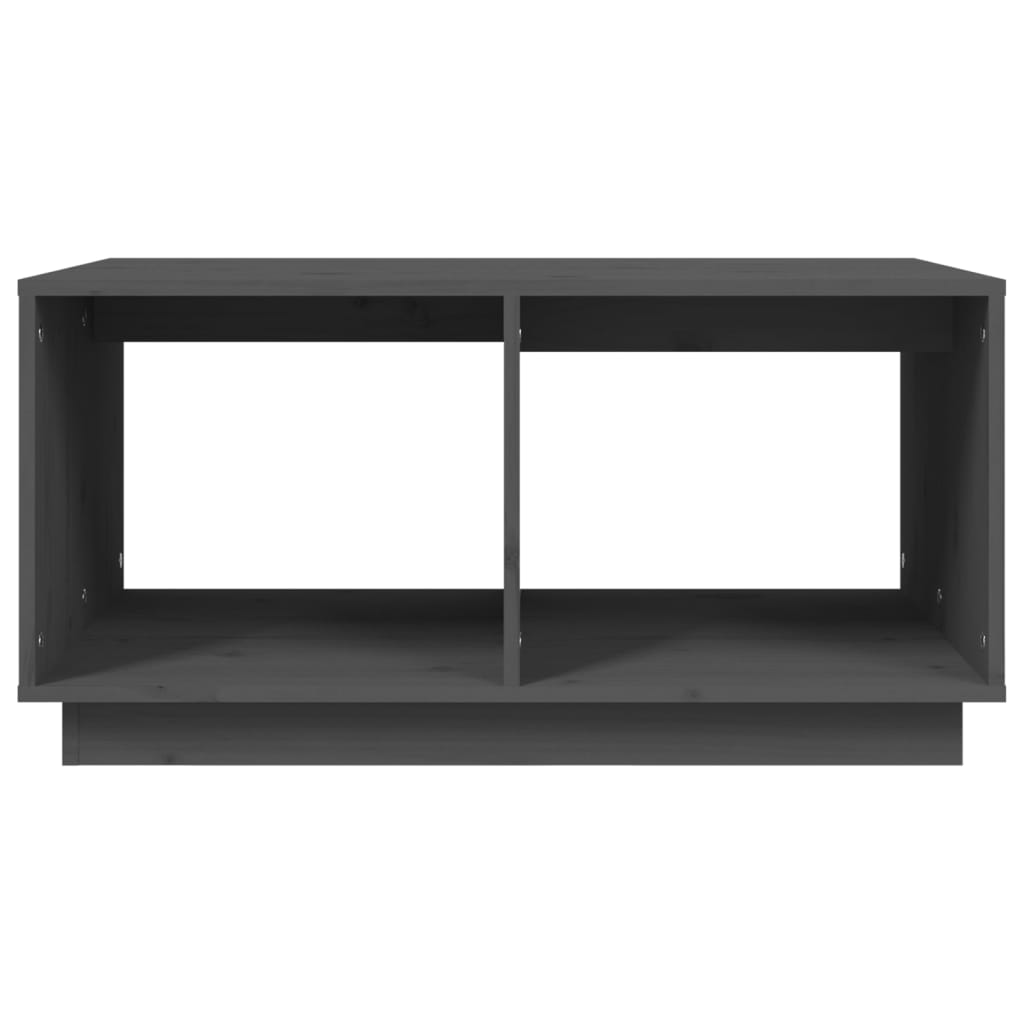 Mesa De Centro Madera Maciza De Pino Gris 80x50x40 Cm_3