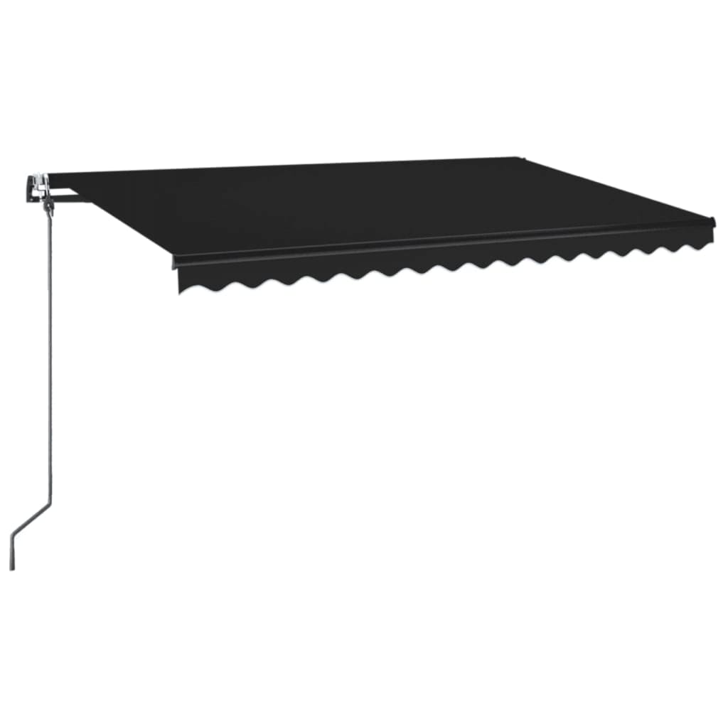 Toldo Automático Led Sensor De Viento Gris Antracita 450x350 Cm_0