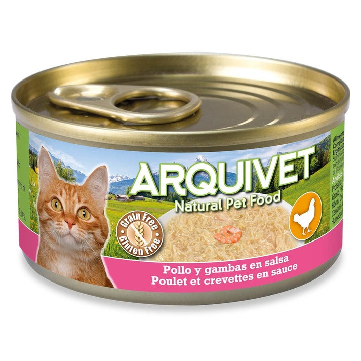 Pollo y gambas en salsa Arquivet 80 g Comida húmeda para gatos