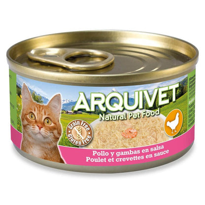 Pollo y gambas en salsa Arquivet 80 g Comida húmeda para gatos