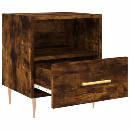 Mesita De Noche Madera Ingeniería Roble Ahumado 40x35x47,5 Cm_1