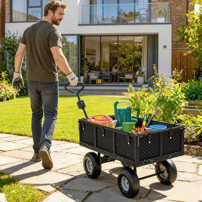 Outsunny Carrito De Jardín Con Ruedas Grandes_1