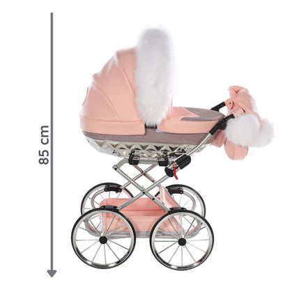 Carro De Muñecas Hand Craft Glitter Satin Classic Pink / Silver