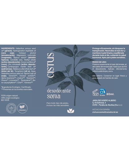 Desodorante sólido natural sin aluminio con árbol del té y palmarosa | SOMA 80 ml_5