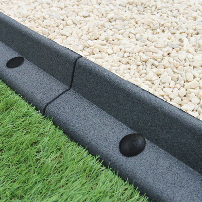Bordes De Césped Gris Flexibles Jardín Bordes De Césped Paquete De 10 X 1.2m_2