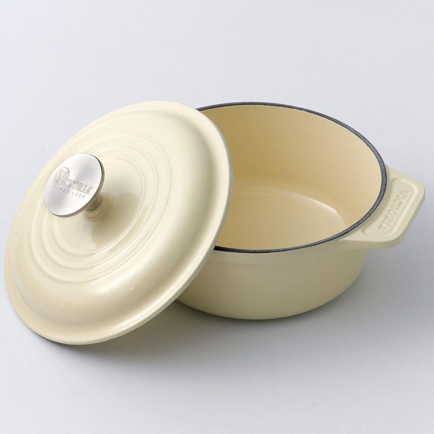 Victoria Horno Holandés Hierro Fundido Esmaltado White Sable Inducción 20cm/ 1,9l_5