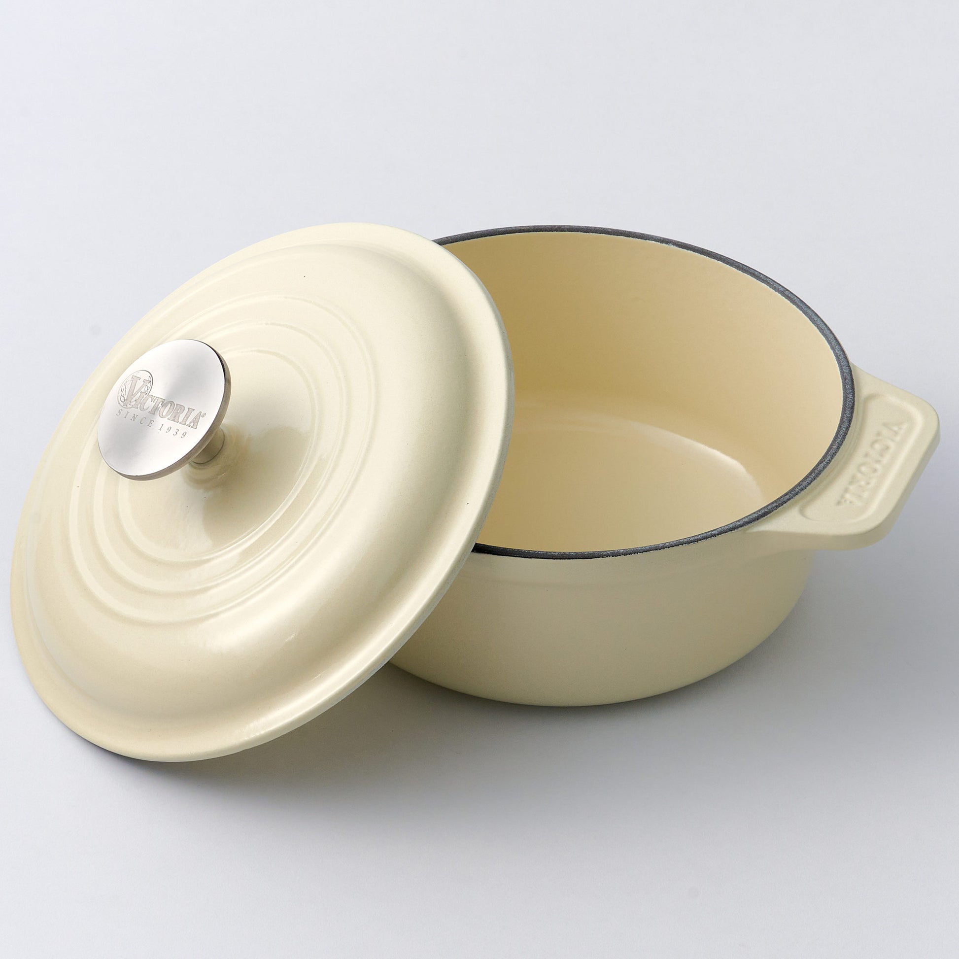 Victoria Horno Holandés Hierro Fundido Esmaltado White Sable Inducción 20cm/ 1,9l_5