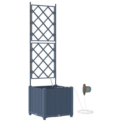 Vidaxl Jardineras Gris 40 X 40 X 142 Cm Acero_0
