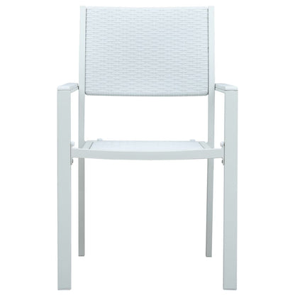 Juego De Comedor De Jardín De 5 Piezas Blanco / Vetonek_4