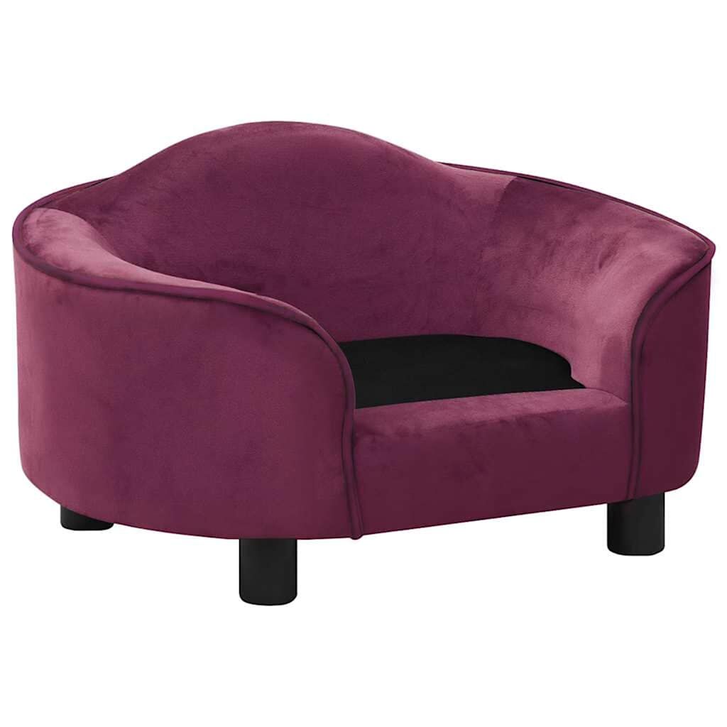 Vidaxl Sofá Para Perros Felpa Borgoña 67x47x36 Cm_1