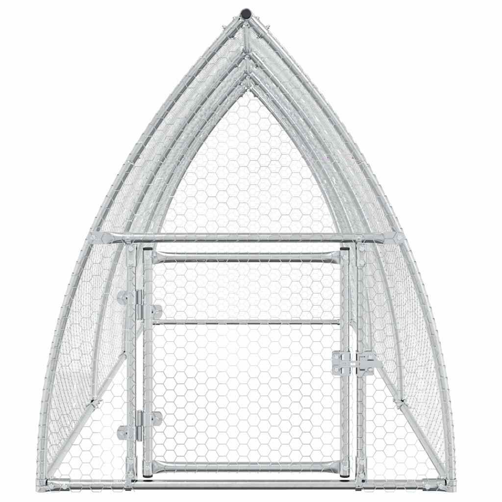 Vidaxl Jaula Para Gallinas Acero Galvanizado Plateado 300x105x120 Cm_4