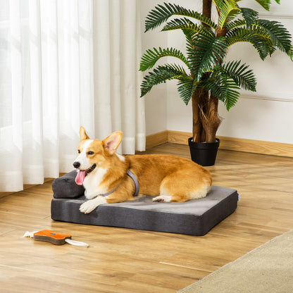 Pawhut Cama Para Perros Lavable Con Almohada Extraíble Y Espuma Viscoelástica_1